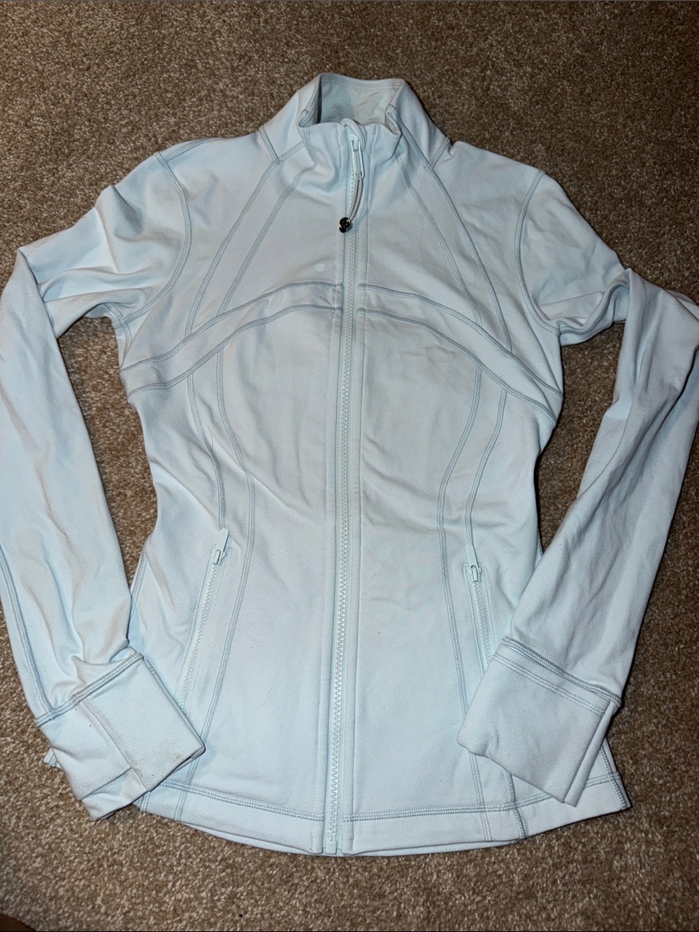 lululemon athletica Light Blue Full-Zip Bomber Jacket